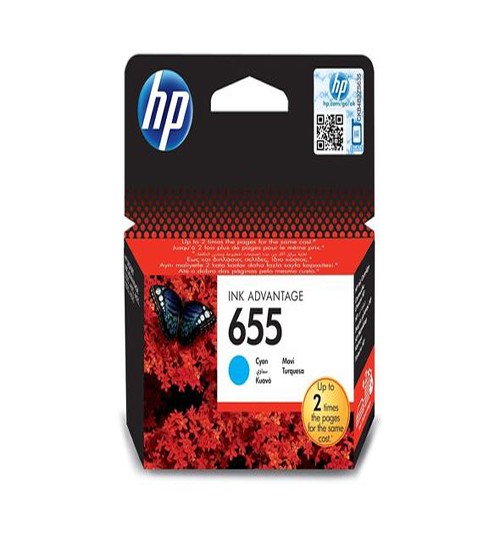 HP 655 Cyan Ink Advantage Cartridge