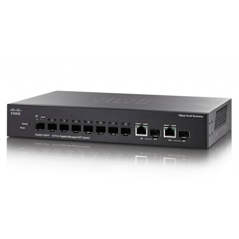Cisco SG300-10SFP 10-port Gigabit Managed SFP Switch